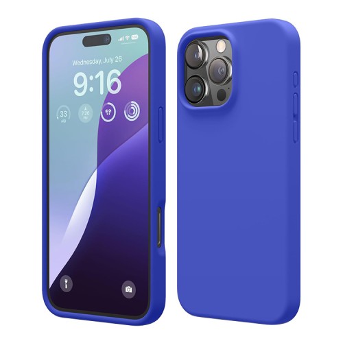 Elago для iPhone 16 Pro чехол Soft silicone (Liquid) Cobalt Blue