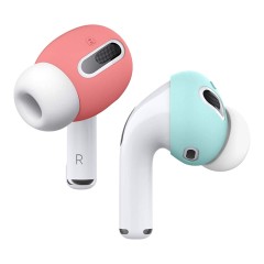 Накладки Elago Ear Tips Cover для AirPods Pro, красный/голубой (2 пары)