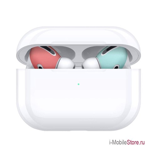 Накладки Elago Ear Tips Cover для AirPods Pro, красный/голубой (2 пары)