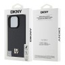 DKNY для iPhone 16 Pro Max чехол PU Repeat Stack metal logo Hard Black (MagSafe)