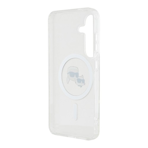 Karl Lagerfeld для Galaxy S25+ чехол PC/TPU NFT Karl & Choup Head Metal camera Hard White (MagSafe)