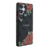 Guess для Galaxy S25 Ultra чехол PU Flowers Roses Hard Black (MagSafe)