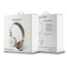 Guess наушники беспроводные накладные Bluetooth HP Round ENC 4G with Triangle Metal Logo White