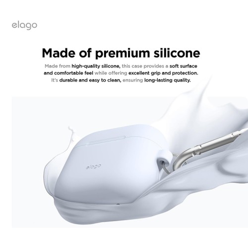Elago для AirPods 4 чехол Silicone Hang case Light Blue