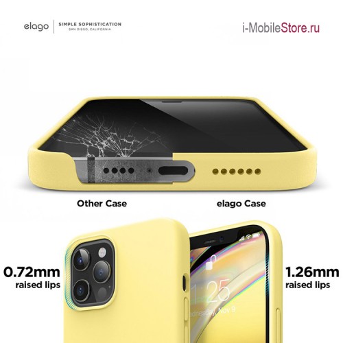 Чехол Elago Soft Silicone для iPhone 12 Pro Max, желтый