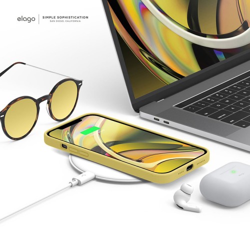 Чехол Elago Soft Silicone для iPhone 12 Pro Max, желтый