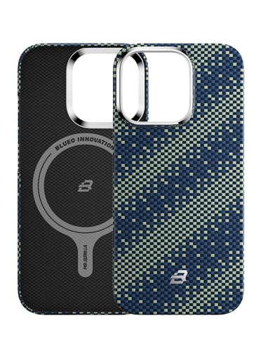 BlueO чехол для iPhone 16 Pro Kevlar Air Aramid fiber Green (MagSafe)