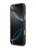 Guess для iPhone 17 Pro чехол PU Grained 4G Diamond metal logo Gold camera Hard Brown (MagSafe)
