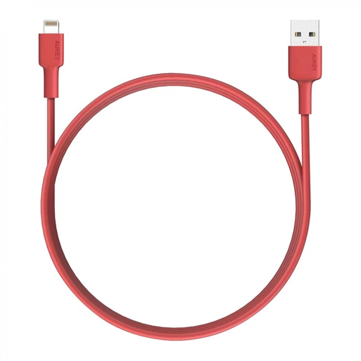 Aukey CB-BAL2 Lightning MFI/USB-A (2 метра), красный CB-BAL2