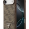 Guess для iPhone Air чехол PU 4G Double cardslot Triangle metal logo Hard Brown