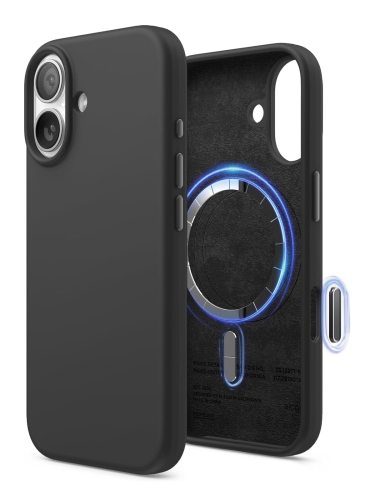 Elago для iPhone 17 чехол Magnetic Silicone Black (MagSafe)