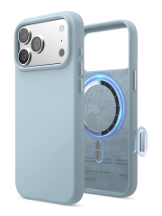 Elago для iPhone 17 Pro Max чехол Magnetic Silicone Sky Blue (MagSafe)