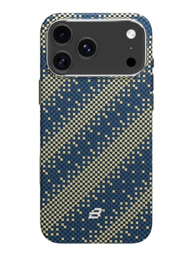 BlueO чехол для iPhone 17 Pro, Tactile Woven Armor Aramid fiber (Kevlar) Galaxy Green (MagSafe)