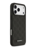 Karl Lagerfeld для iPhone 17 Pro чехол PU Saffiano Monogram Metal Plate logo Hard Black (MagSafe)