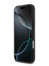 Karl Lagerfeld для iPhone 17 Pro чехол PU Saffiano Monogram Metal Plate logo Hard Black (MagSafe)