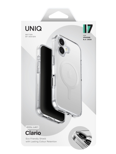 Uniq для iPhone 17 чехол Clario Lucent Clear (MagSafe)