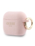 Guess для Airpods Pro 3  чехол Silicone with ring Glitter/Pink