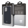 Чехол Mercedes Liquid Silicone Hard для iPhone 13 Pro Max, синий
