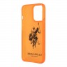 Чехол U.S. Polo TPU FLUO Logo Big horse Hard для iPhone 13, оранжевый