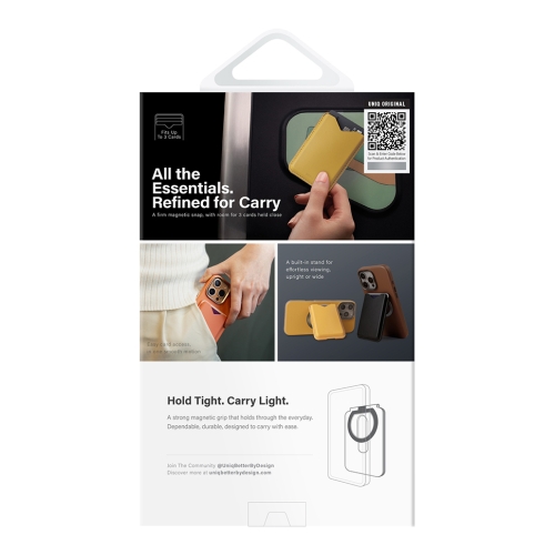 Uniq картхолдер бумажник Lyden EVO Magnetic cardholder with Stand Flame Orange