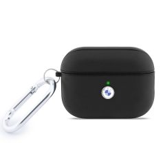BMW для Airpods Pro 3 чехол Signature PU Leather Metal logo Black