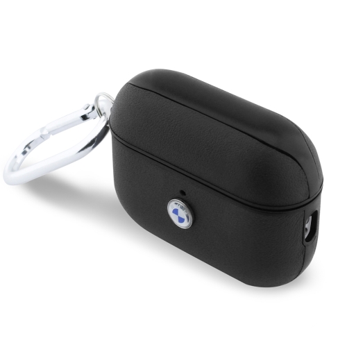 BMW для Airpods Pro 3 чехол Signature PU Leather Metal logo Black