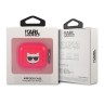 Чехол Karl Lagerfeld TPU FLUO with ring Choupette Transparent для Airpods 3 (2021), розовый