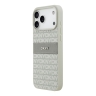 DKNY для iPhone 17 Pro Max чехол PU Repeat texture Tonal stripe Metal logo Hard Beige