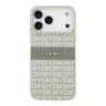 DKNY для iPhone 17 Pro Max чехол PU Repeat texture Tonal stripe Metal logo Hard Beige