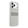 DKNY для iPhone 17 Pro Max чехол PU Repeat texture Tonal stripe Metal logo Hard Beige