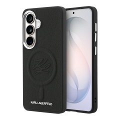 Karl Lagerfeld для Galaxy S26 чехол PU Debossed Initials Metal camera Hard Black (MagSafe)