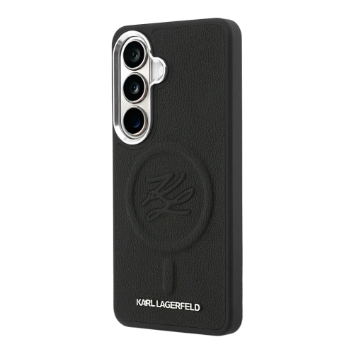 Karl Lagerfeld для Galaxy S26 чехол PU Debossed Initials Metal camera Hard Black (MagSafe)