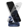 Energea Беспроводное СЗУ AluMag GYRO, 3-in-1 magnetic foldable 360 rotating Qi2.2 25W Blue