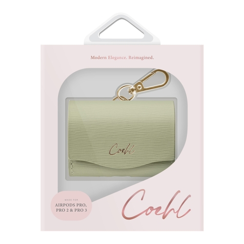 Uniq для Airpods Pro 1/2/3 чехол COEHL Mirelle Wallet case Lint Green