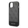 Чехол Guess 4G Stripe Metal logo Hard для iPhone 14 Plus, серый