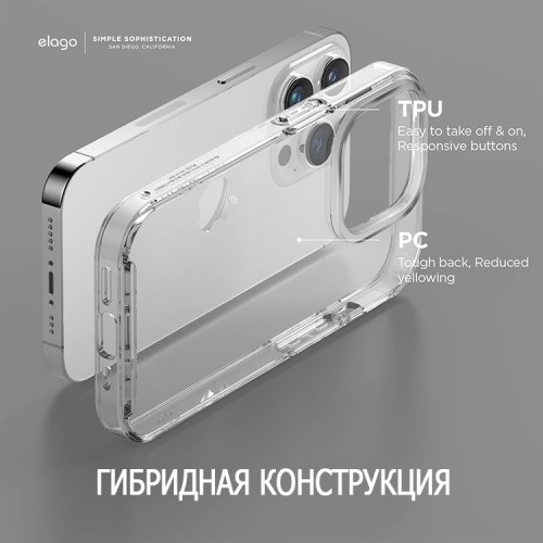 Чехол Elago HYBRID для iPhone 14 Pro Max, прозрачный