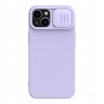 Чехол Nillkin CamShield Silky Magnetic Silicone для iPhone 14, Misty Purple (magsafe)