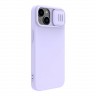 Чехол Nillkin CamShield Silky Magnetic Silicone для iPhone 14, Misty Purple (magsafe)