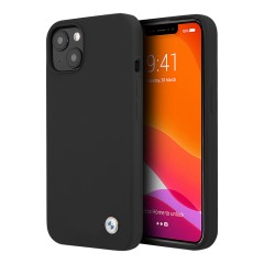 Чехол BMW Liquid Silicone для iPhone 14, черный