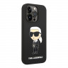 Чехол Lagerfeld Liquid silicone NFT Karl Ikonik Hard для iPhone 14 Pro Max, черный (MagSafe)