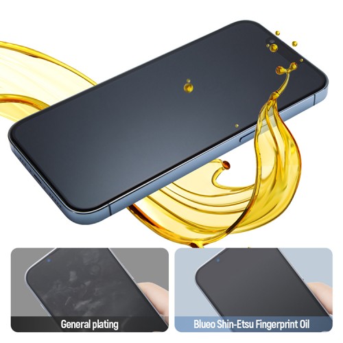 Защитное стекло BLUEO AR Anti-reflective для iPhone 13 | 13 Pro | 14, ультра-прозрачное (+installer)