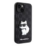 Чехол Lagerfeld PU Saffiano Monogram NFT Choupette Hard для iPhone 14, черный