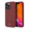 Чехол Mercedes Liquid Silicone Hard для iPhone 14 Pro, красный