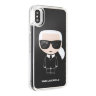 Чехол Karl Lagerfeld Liquid Glitter Iconic Hard для iPhone X/XS, черный