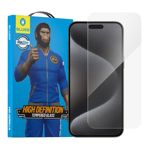 BlueO стекло для iPhone 15/14 Pro, Clear HD (прозрачное)