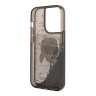 Karl Lagerfeld для iPhone 15 Pro Max чехол Liquid Glitter NFT Karl head Hard Black
