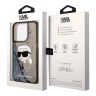 Karl Lagerfeld для iPhone 15 Pro Max чехол Liquid Glitter NFT Karl head Hard Black