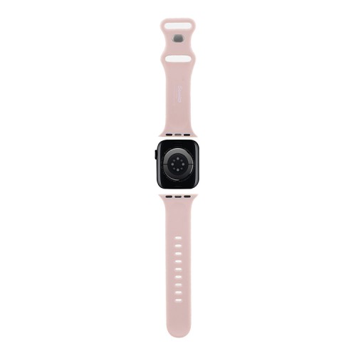 Hello Kitty для Apple Watch 42-41-40 mm ремешок Liquid silicone Graffiti Tags Pink