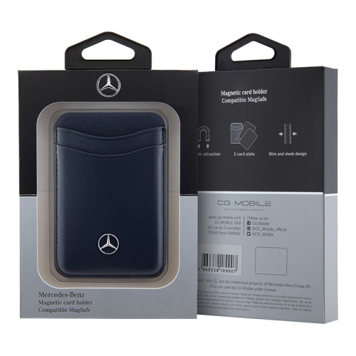 Mercedes магнитный бумажник Wallet MagSafe Cardslot Leather Blue