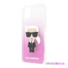 Чехол Karl Lagerfeld Iconic Karl Hard Gradient для iPhone 11, розовый